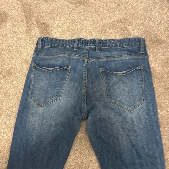 Topman  Stretch skinny loose hem ankle style high waisted jeans  Sz 32 - Picture 4 of 14